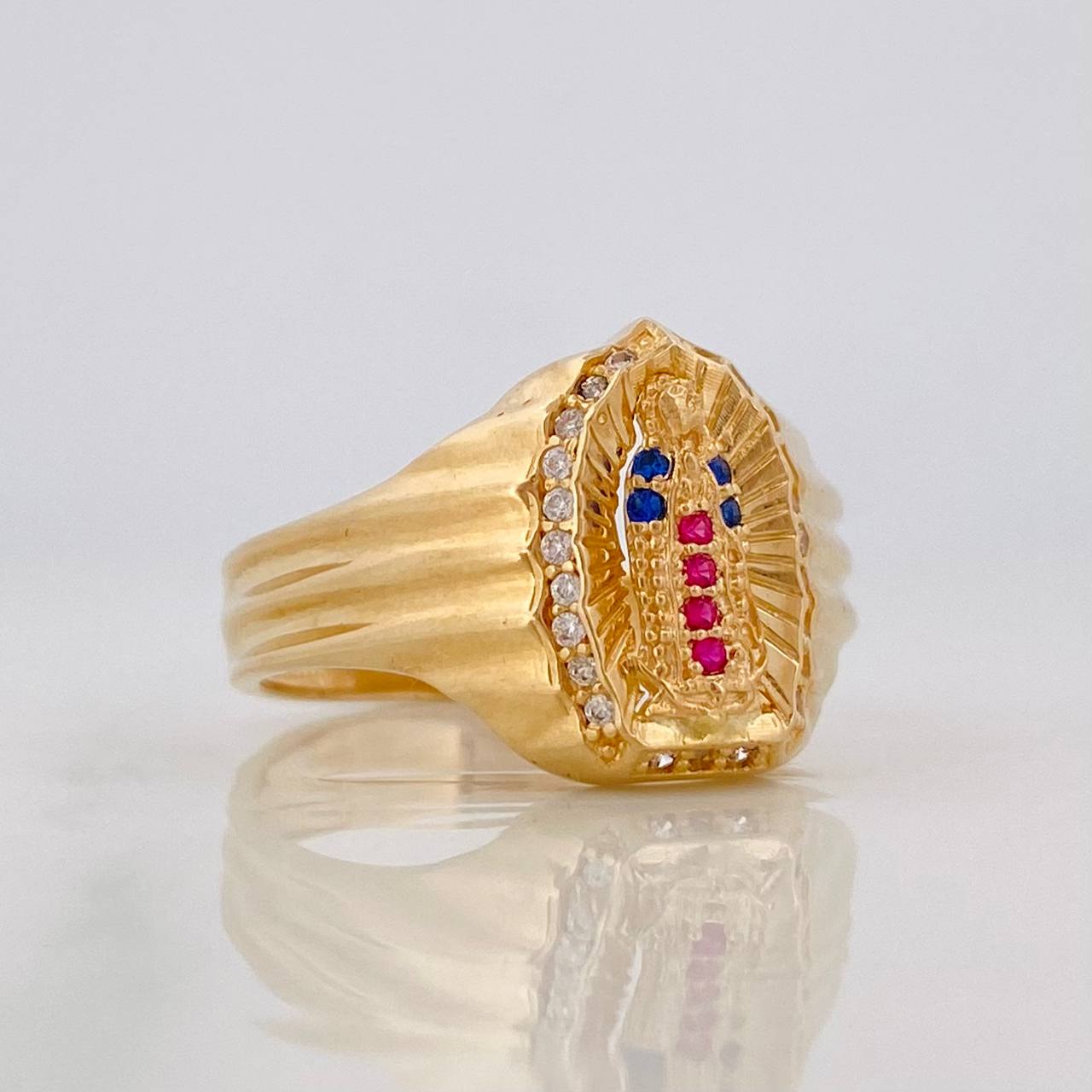 Anillo Virgen de Guadalupe 4.45g / T7 3/4 Oro Amarillo 18K