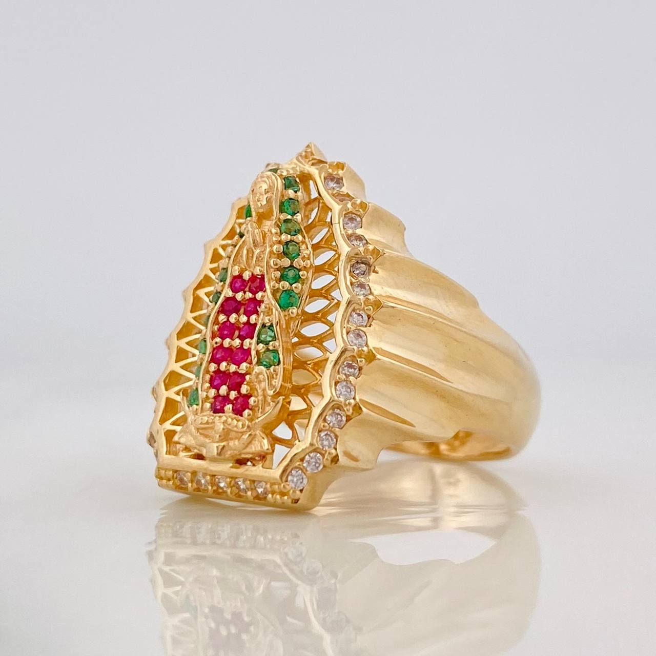 Anillo Virgen de Guadalupe 6.55g / T5 1/2 Oro Amarillo 18K