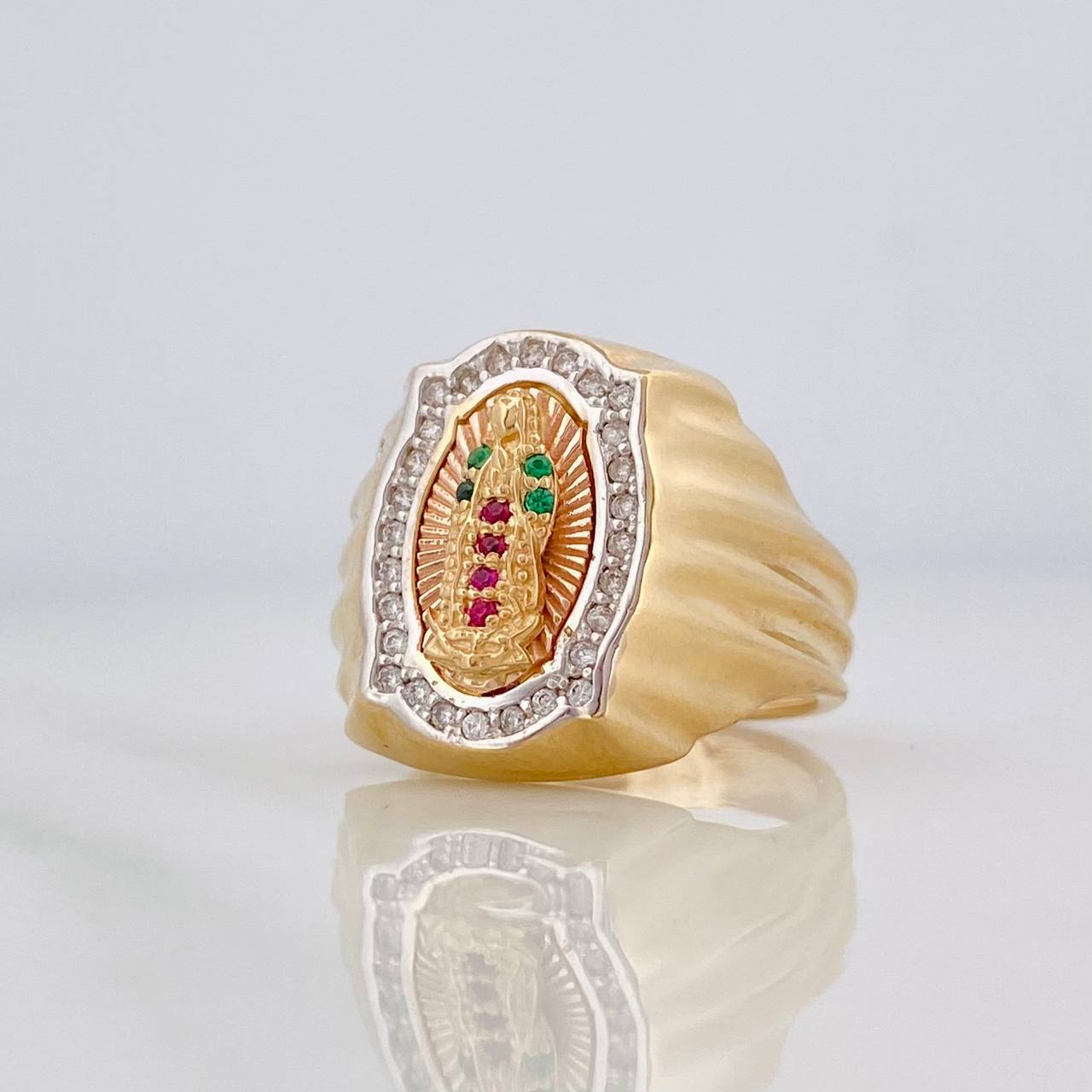 Anillo Virgen de Guadalupe 6.3g / T6 1/4 Tres Oros 18K