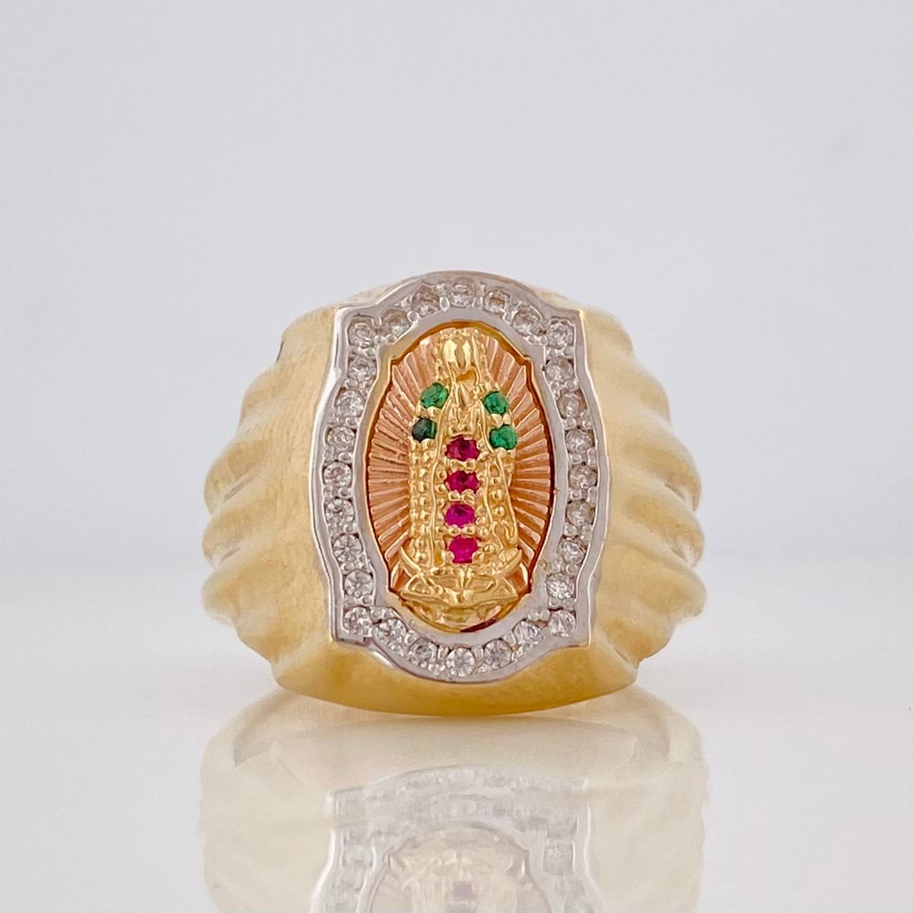 Anillo Virgen de Guadalupe 6.3g / T6 1/4 Tres Oros 18K
