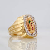 Anillo Virgen de Guadalupe 6.3g / T6 1/4 Tres Oros 18K