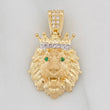 Dije Dije Rostro Leon Corona 3.45g / 1 in Dos Oros Amarillo Blanco 18K