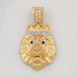 Dije Dije Rostro Leon Corona 3.15g / 1 in Dos Oros Amarillo Blanco 18K