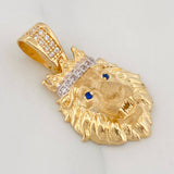 Dije Dije Rostro Leon Corona 3.15g / 1 in Dos Oros Amarillo Blanco 18K