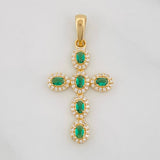 Dije Cruz Tupida 1.95g / 1 1/4 in Oro Amarillo 18K