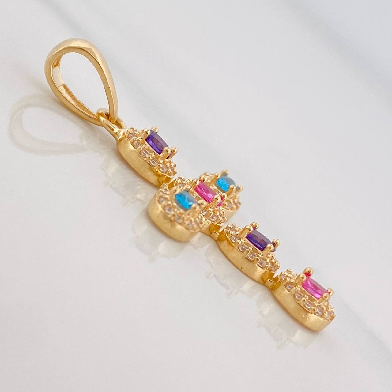 Dije Cruz Tupida 2g / 1 1/4 in Oro Amarillo 18K