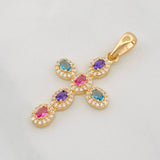Dije Cruz Tupida 2g / 1 1/4 in Oro Amarillo 18K