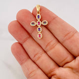 Dije Cruz Tupida 2g / 1 1/4 in Oro Amarillo 18K