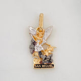 Pendant Saint Michael the Archangel 1.75g / 3/4 in Three Golds 18K