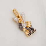 Pendant Saint Michael the Archangel 1.75g / 3/4 in Three Golds 18K