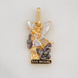 Pendant Saint Michael the Archangel 1.75g / 3/4 in Three Golds 18K