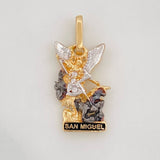 Pendant Saint Michael the Archangel 1.75g / 3/4 in Three Golds 18K