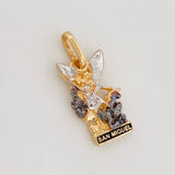 Pendant Saint Michael the Archangel 1.75g / 3/4 in Three Golds 18K