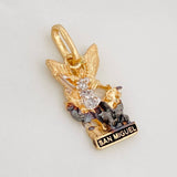 Pendant Saint Michael the Archangel 1.55g / 3/4 in Three Golds 18K