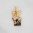 Pendant Saint Michael the Archangel 1.55g / 3/4 in Three Golds 18K