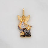 Pendant Saint Michael the Archangel 1.55g / 3/4 in Three Golds 18K