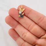 Pendant Saint Michael the Archangel 1.55g / 3/4 in Three Golds 18K