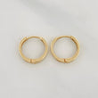 Candongas Carril Liso 1.2g / 1/2 in Oro Amarillo 18K