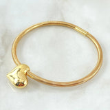 Pulso Aro Reticulado Corazon 2.35gr / 18cm-20cm / 3.1mm Oro Amarillo +4 18K