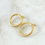 Topos Aro Recticulado 1.8gr / 2.4cm / Oro Amarillo +4 18K