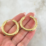 Candongas Aro Liso Abultado 3.3gr / 3.7cm / Oro Amarillo +4 18K