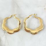 Hoop Earrings Coral Marina 5gr / 1.6in / 18K Gold +4$