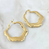 Hoop Earrings Coral Marina 5gr / 1.6in / 18K Gold +4$