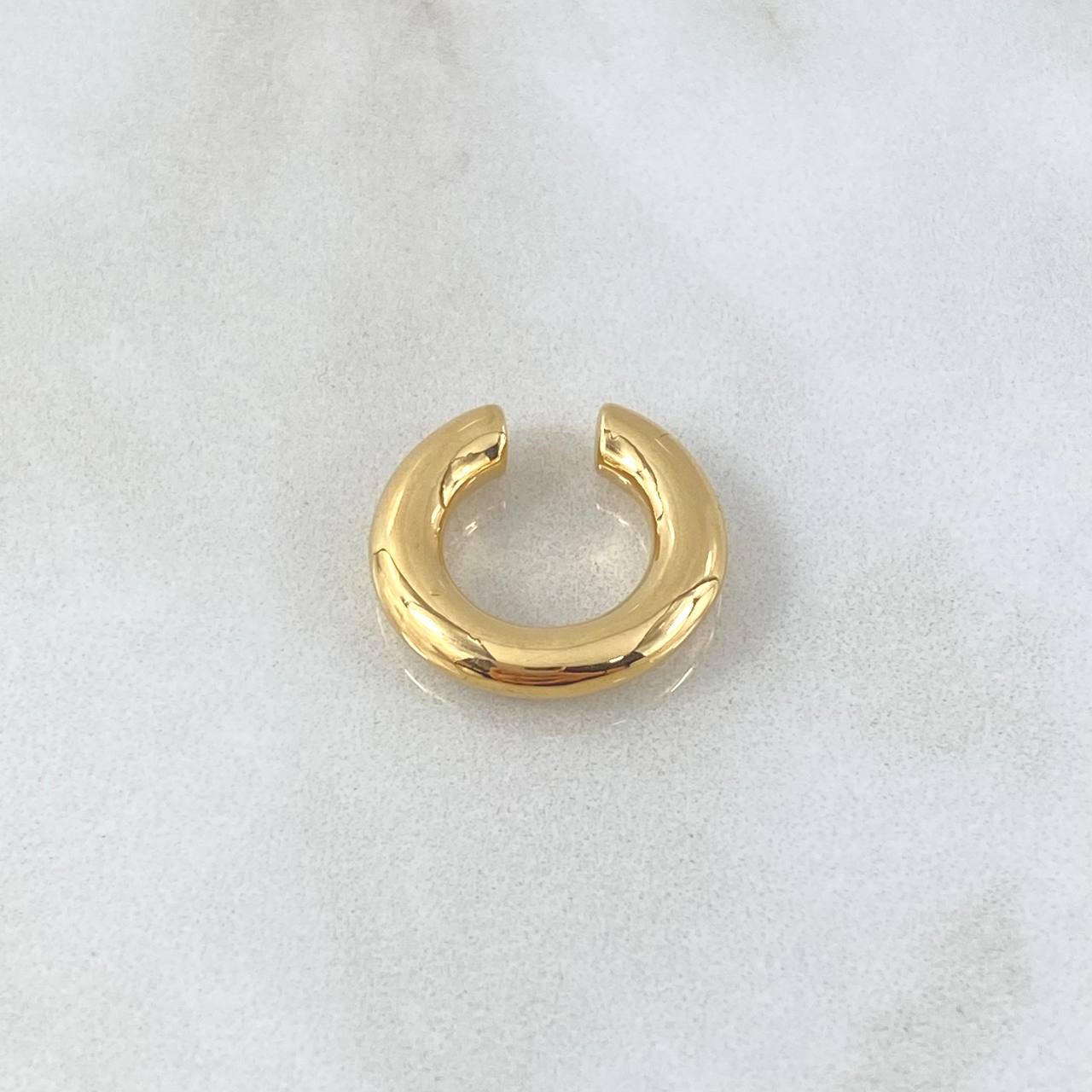 Piercing Earcuff Liso 0.95gr / 1.7cm / 3.4mm Oro Amarillo +4 18K (Joya)