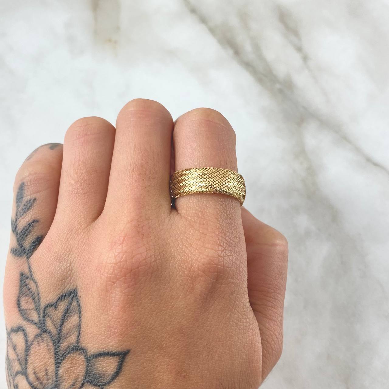 Anillo Guaya Gruesa 1.05gr / T9 - T11 / Oro Amarillo +4 18K