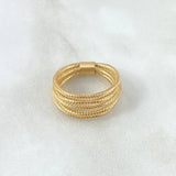 Anillo Guaya Multiple 1.3 g / T7 1/4- 8 1/2 Oro Amarillo 18K