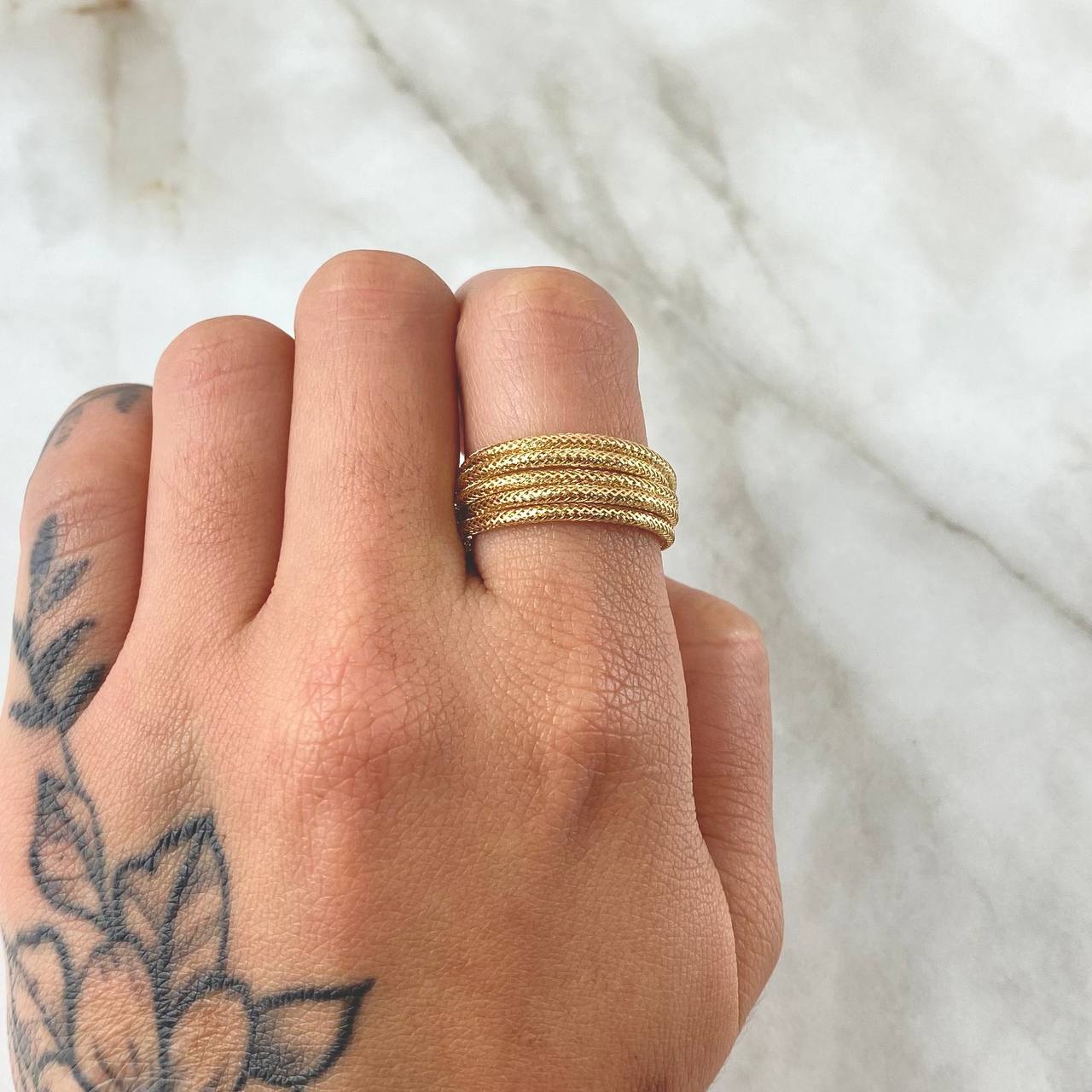 Multiple Wire Ring 1.2gr / T7-T8 / 18K Gold +4$