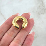 Smooth Earcuff Piercing 2.2gr / 1.0in / 7.9mm 18K Gold +4© (Jewel)