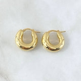 Candongas Curva Aurea Lisa 2.95gr / 2.1cm / Oro Amarillo +4 18K *