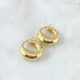 Candongas Curva Aurea Lisa 2.95gr / 2.1cm / Oro Amarillo +4 18K *