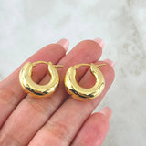 Candongas Curva Aurea Lisa 2.95gr / 2.1cm / Oro Amarillo +4 18K *