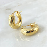 Candongas Curva Aurea Lisa 2.95gr / 2.1cm / Oro Amarillo +4 18K *