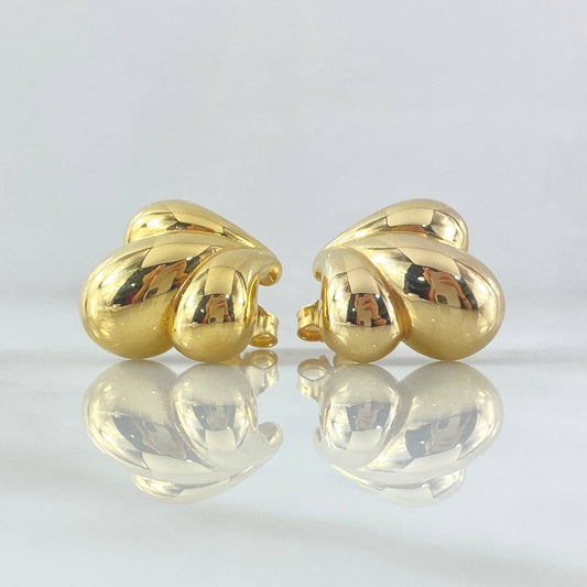 Topos Flor Delis Abultada 3.1gr / 2cm / Oro Amarillo +4 18K *