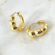 Hoop Earrings Shell Clam 6.3gr / 1.0in / 18K Gold +4$