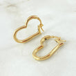 Hoop Earrings Puffy Heart Silhouette 2.45gr / 1.0in / 18K Gold +4$