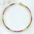 Bracelet Double-Sided Bracelet 8.35gr / 7.5in / 2.2mm Multicolor Zirconia 18K Gold +4©