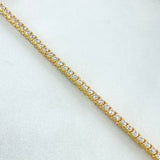 Bracelet Double-Sided Bracelet 8.35gr / 7.5in / 2.2mm Multicolor Zirconia 18K Gold +4©