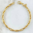 Rope Bracelet Striped Box 3.8gr / 7.9in / 4.7mm 18K Gold +4©