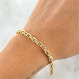 Rope Bracelet Striped Box 3.8gr / 7.9in / 4.7mm 18K Gold +4©