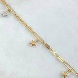 Pulso Cajon Infinito Especial 4.15gr / 19cm / 3.8mm Estrellas Tres Oros +4 18K ©