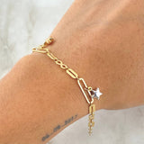 Pulso Cajon Infinito Especial 4.15gr / 19cm / 3.8mm Estrellas Tres Oros +4 18K ©