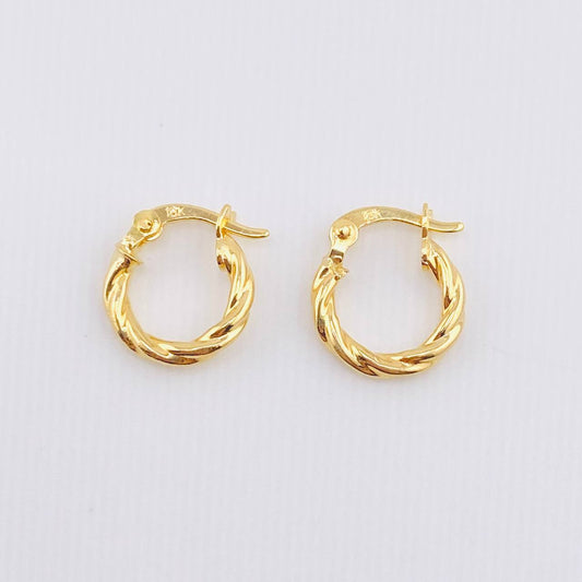 Candongas Emmi 0.9gr / 1/2 in / Oro Amarillo 18K *