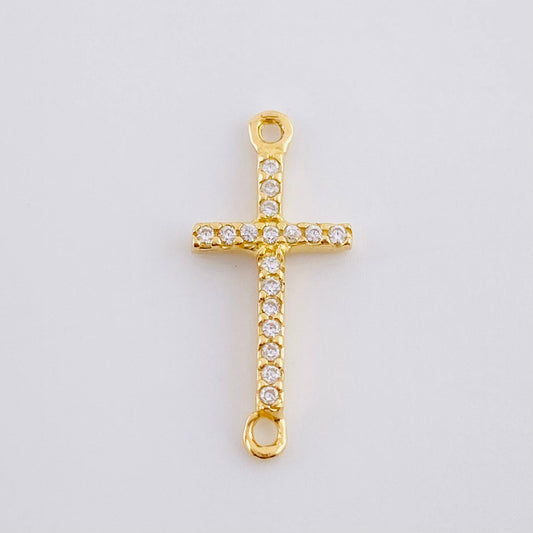Herraje Cruz Tupida 0.6 g / 3/4 in Oro Amarillo 18K