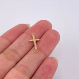 Herraje Cruz Tupida 0.6 g / 3/4 in Oro Amarillo 18K
