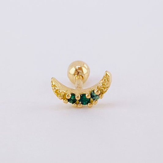 Piercing Media Luna 0.4 g / 1/2 in Oro Amarillo 18K