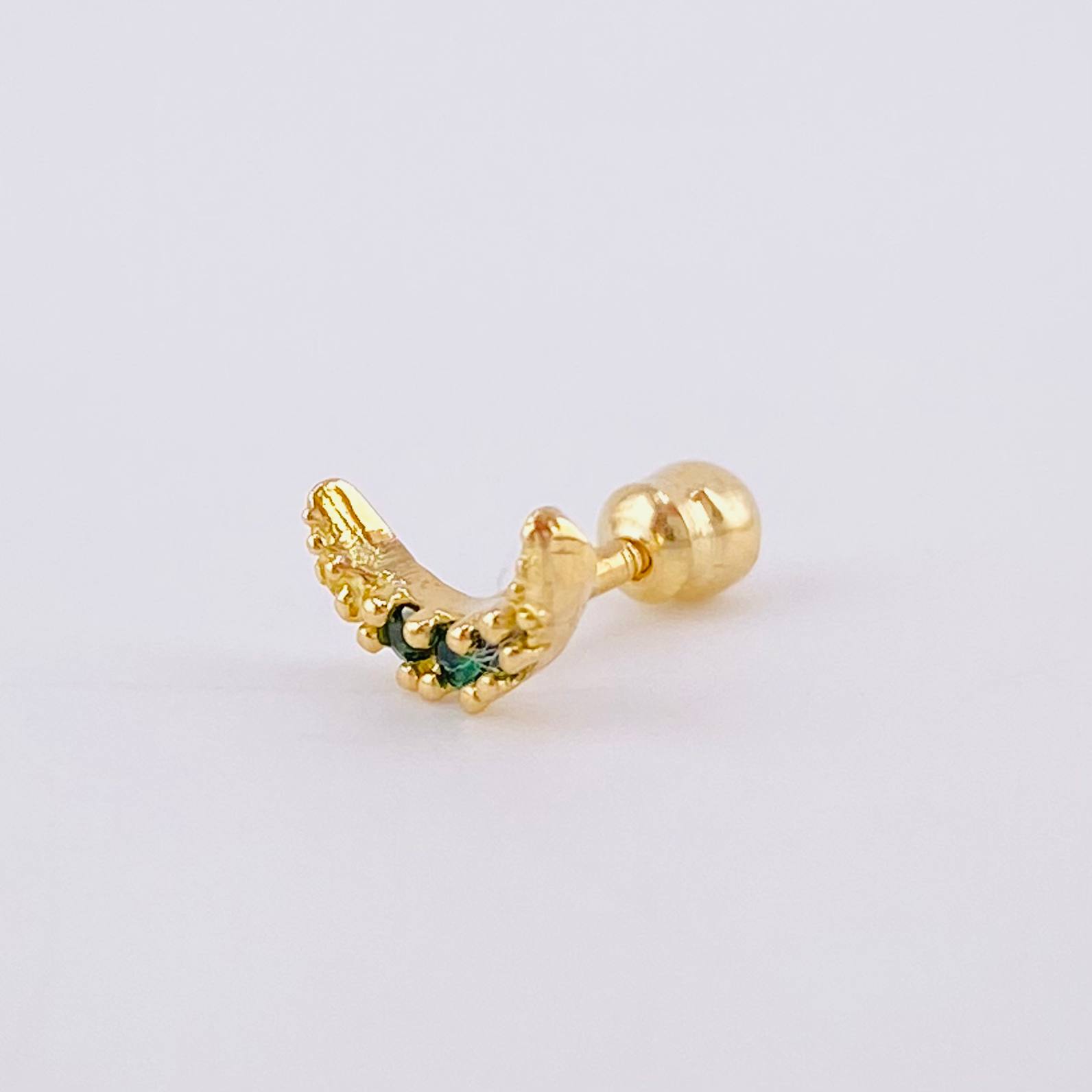 Half Moon Piercing 0.4 g / 1/2 in 18K Yellow Gold